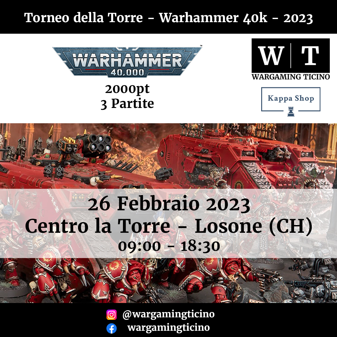 Torneo della Torre - Warhammer 40k - #1 2023