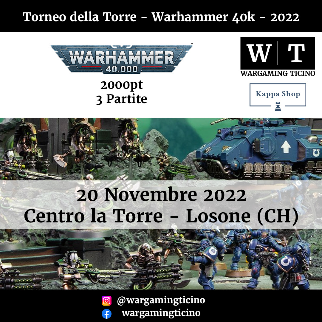 Torneo della Torre - Warhammer 40k - 2022